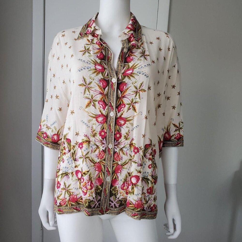 Max Studio Rayon Blend Hawaiian Shirt Size Small